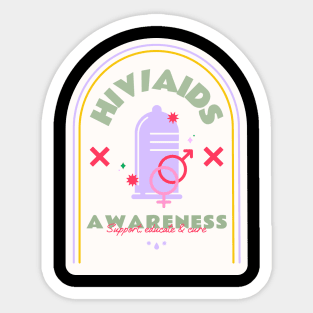 Hiv Aids Awareness Design Sticker